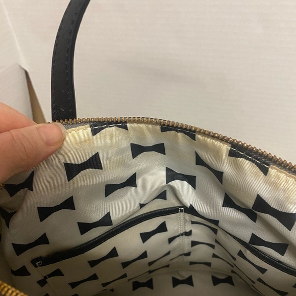 kate spade Gray and Black Sophisticated Leather Bedford Satchel - Picture 10 of 10